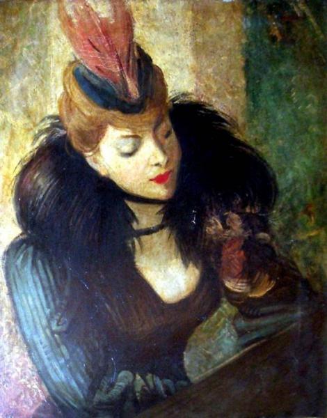 Red Feather by Giovanni Boldini