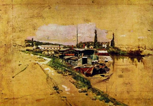 Seine In Bougival by Giovanni Boldini