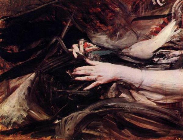 Sewing Hands Of A Woman by Giovanni Boldini