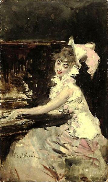 Signora Al Pianoforte by Giovanni Boldini