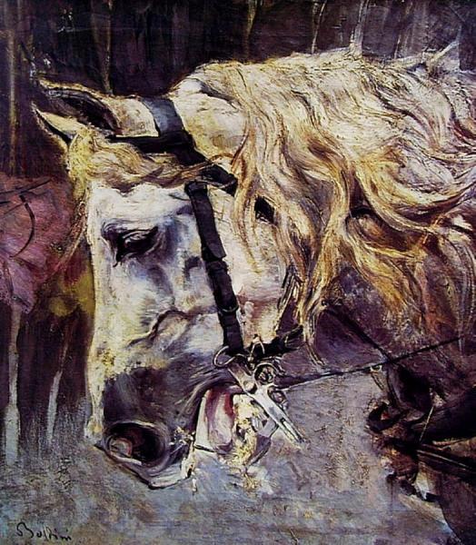 The Head Of A Horse by Giovanni Boldini