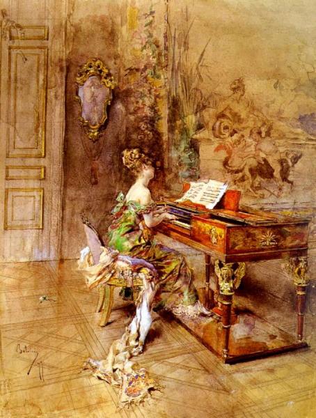 The Lady Pianist by Giovanni Boldini