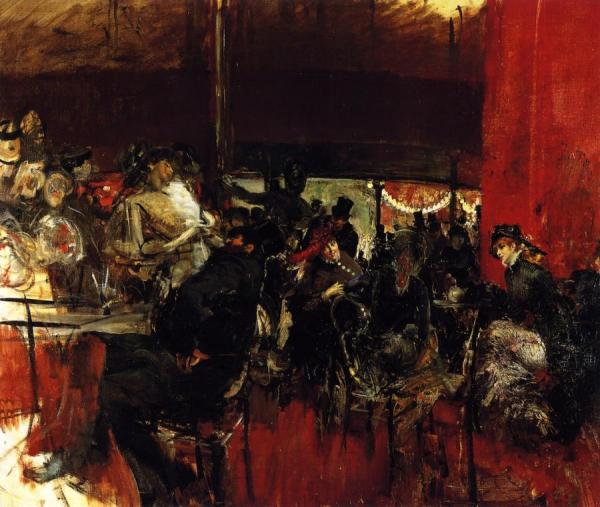The Red Café by Giovanni Boldini Oil Painting Reproductions
