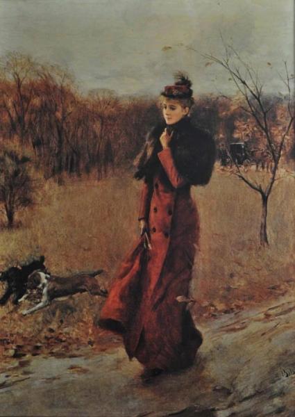 Walking In The Park In Naples by Giovanni Boldini