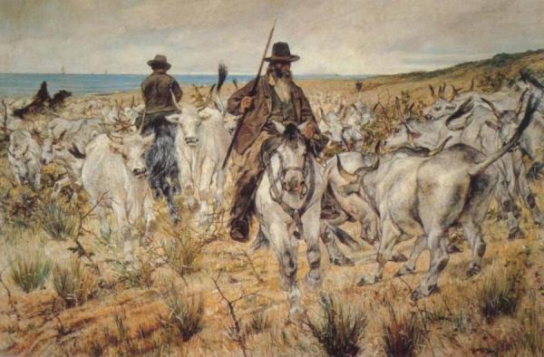 Mandrie Maremmane by Giovanni Fattori