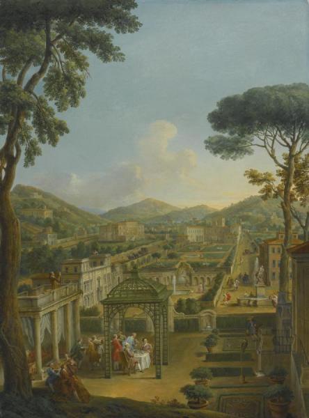 An Extensive Landscape With Villas And Figures by Giovanni Paolo Panini Oil Painting Reproductions