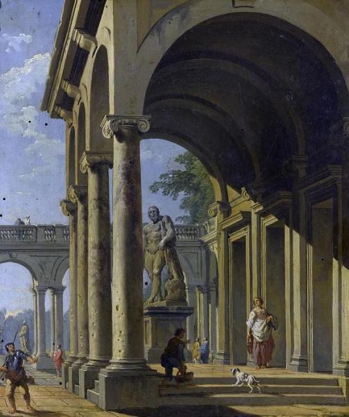 Caprice Architectural by Giovanni Paolo Panini Oil Painting Reproductions