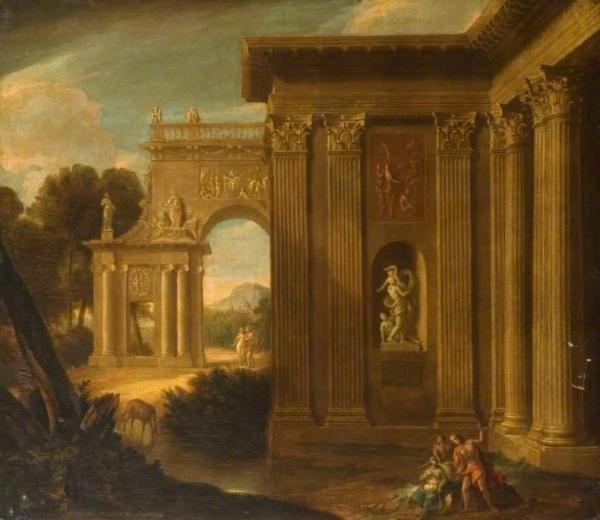 Classical Landscape by Giovanni Paolo Panini Oil Painting Reproductions