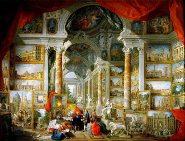 Gallery Of Views Of Modern Rome by Giovanni Paolo Panini