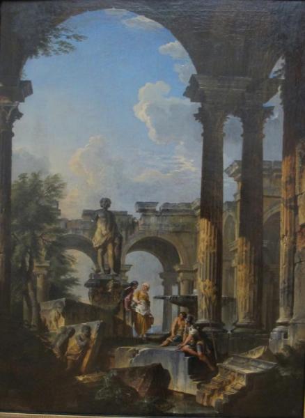 Ideal View Of Ruins by Giovanni Paolo Panini Oil Painting Reproductions