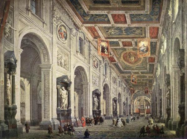 Giovanni Paolo Panini Interior Of The San Giovanni In Laterano In Rome