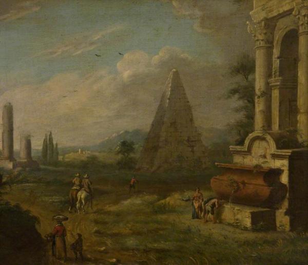 Italian Landscape by Giovanni Paolo Panini