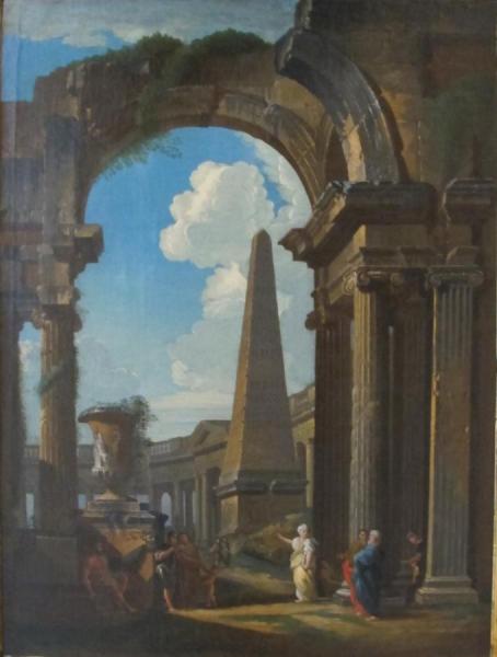 Landscape With Ruins by Giovanni Paolo Panini Oil Painting Reproductions