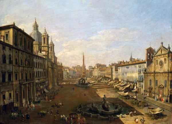 Piazza Navona In Rome by Giovanni Paolo Panini Oil Painting Reproductions