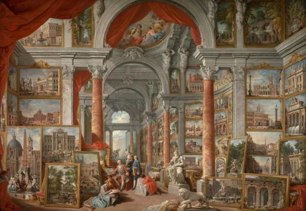 Giovanni Paolo Panini Picture Gallery With Views Of Modern Rome
