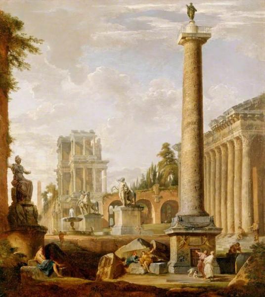 Giovanni Paolo Panini Roman Landscape With The Column Of Trajan