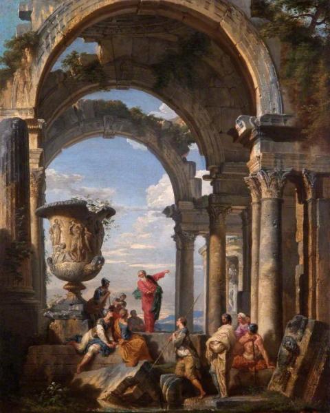 Saint Paul Preaching At Athens by Giovanni Paolo Panini