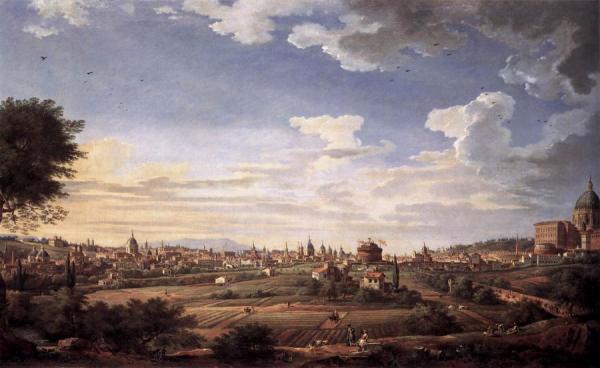 View Of Rome From Mt. Mario, In The Southeast by Giovanni Paolo Panini