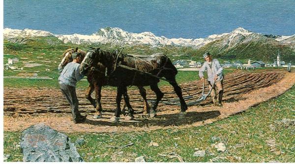 L'aratura by Giovanni Segantini