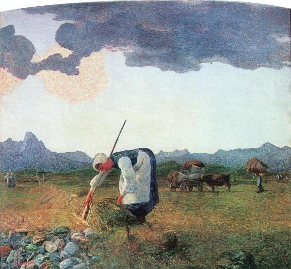 La Raccolta Del Fieno by Giovanni Segantini
