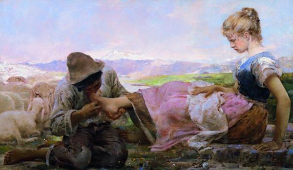 La Spina by Giovanni Segantini Oil Painting Reproductions