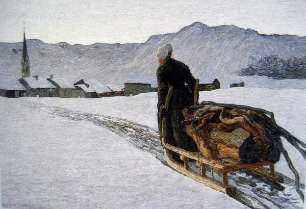 Return Of The Wood by Giovanni Segantini