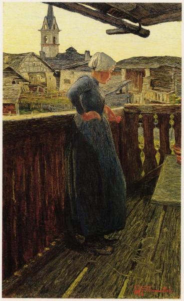 Sul Balcone by Giovanni Segantini