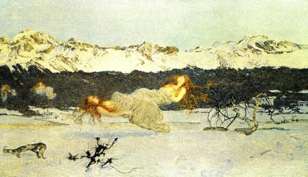 The Punishment Of The Voluptuaries by Giovanni Segantini