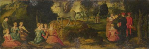 Pegasus And The Muses by Girolamo Romani