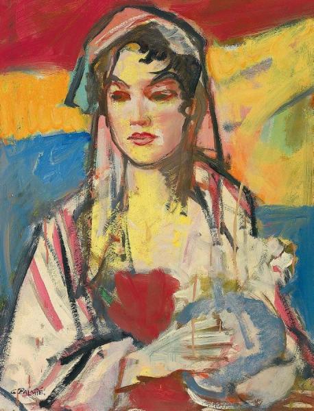 Portrait Of A Woman From The Mediterranean by Gisbert Palmie