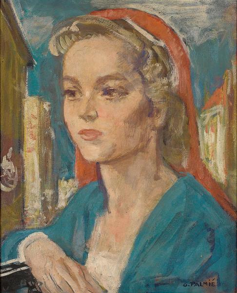 Portrait Of A Young Lady by Gisbert Palmie Oil Painting Reproductions