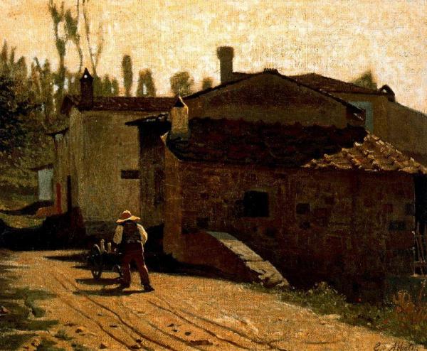 Giuseppe Abbati The Milkman In Piagentina