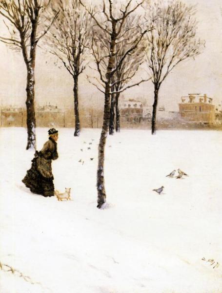 Giuseppe De Nittis A Winter's Landscape