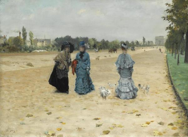 Avenue Du Bois At Boulogne by Giuseppe De Nittis