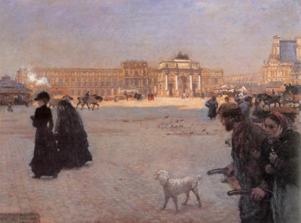 The Place De Carrousel And The Ruins Of The Tuileries Palace In 1882 by Giuseppe De Nittis Oil Painting Reproductions