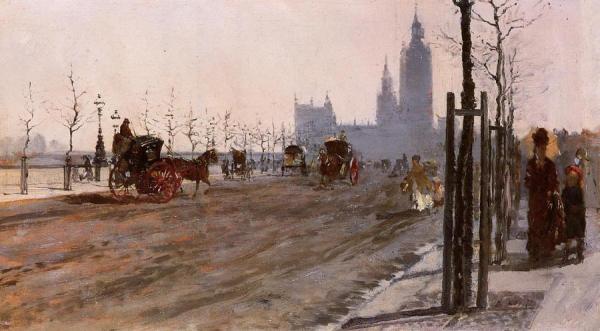 Giuseppe De Nittis The Victoria Embankment, London