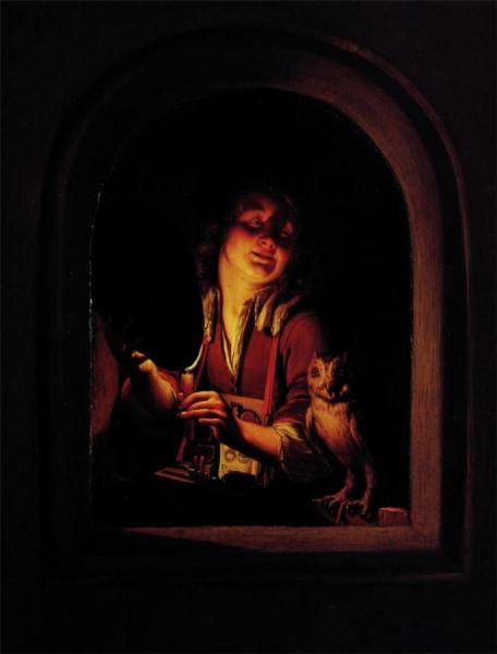 The Tablet Grocer by Godfried Schalcken