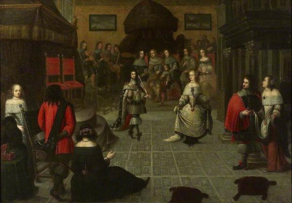 Charles Ii Dancing At The Hague by Gonzales Coques
