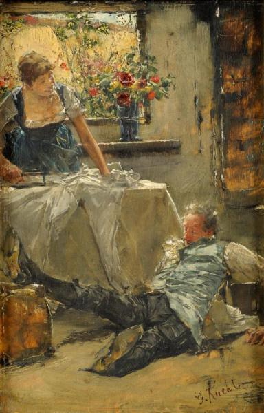 Petit Malheur by Gotthardt Kuehl Oil Painting Reproductions