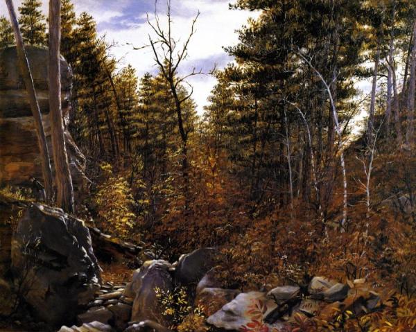 Wooded Hillside by Grace French