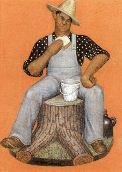 Hired Man by Grant Wood