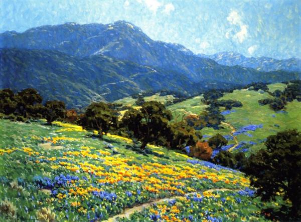 California Poppyfield by Granville Redmond Oil Painting Reproductions