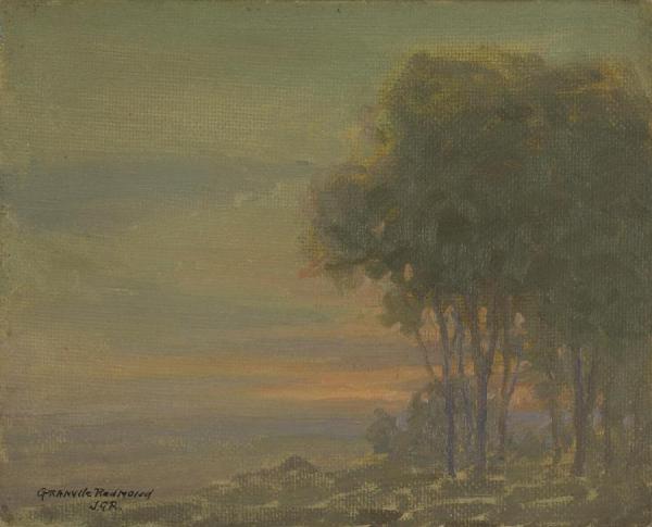 Coastal Trees On A Misty Evening by Granville Redmond Oil Painting Reproductions