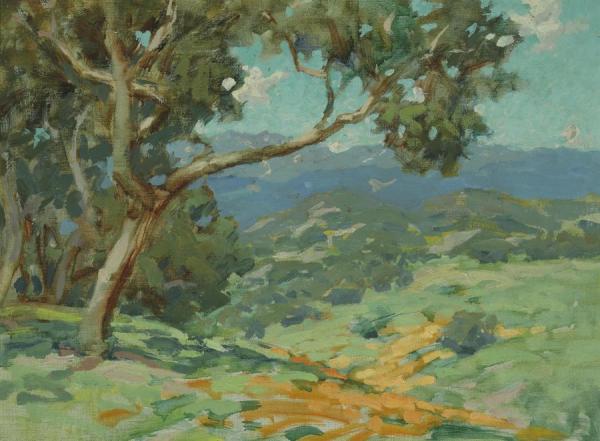 Landscape With Poppies by Granville Redmond