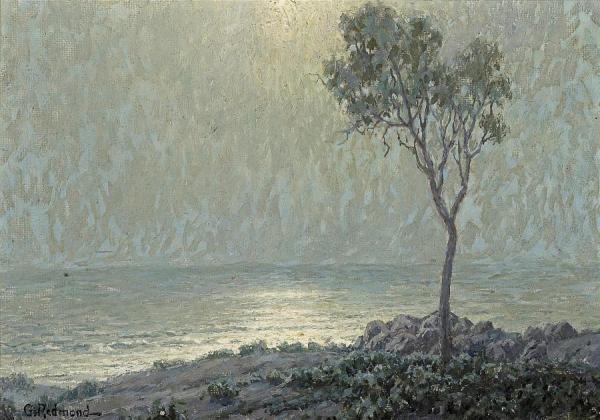 Lone Tree Along The Moonlit Coast by Granville Redmond