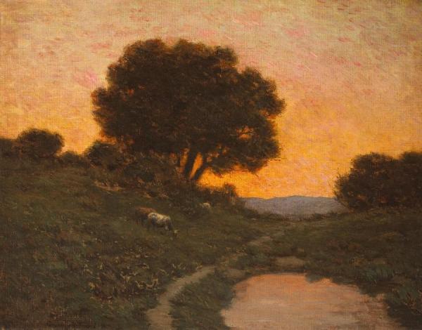 Pastoral Scene At Sunset, 1912 by Granville Redmond