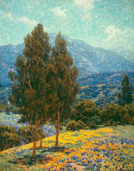 Granville Redmond Poppies And Lupine