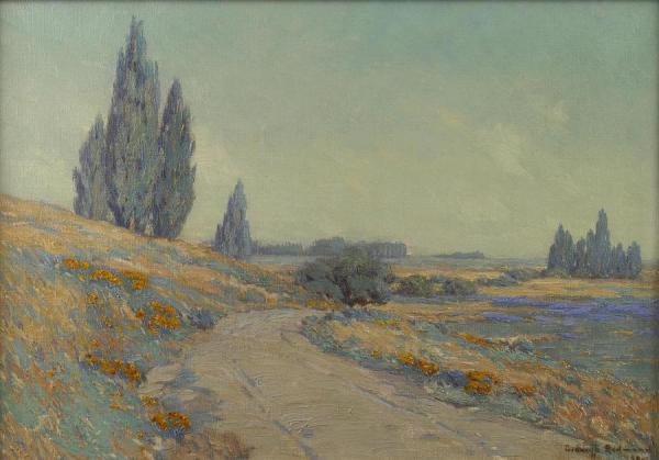 Road Through A Field Of Wildflowers, 1913 by Granville Redmond