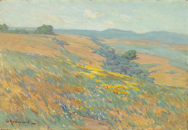 Rolling Hills With California Wildflowers by Granville Redmond Oil Painting Reproductions