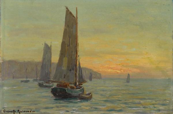 Sailboats At Sunset by Granville Redmond Oil Painting Reproductions